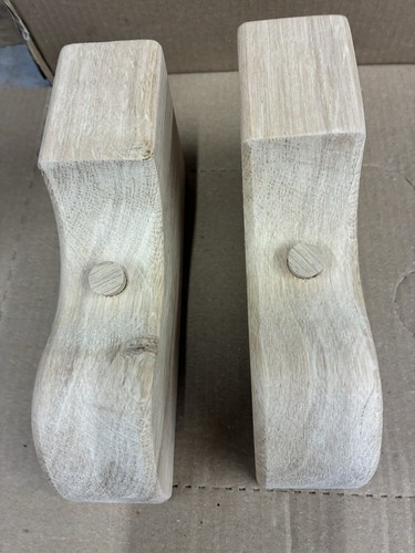 Pair handmade solid oak - pair,