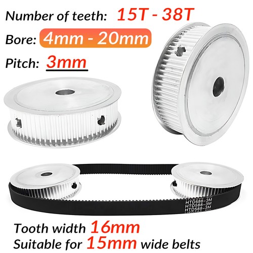15t 38t pitch 3mm - pitch,