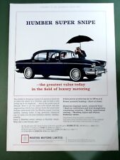 Humber Super Snipe 1964 Original Magazine Page Advert