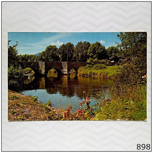 Llechryd bridge and river - bridge,