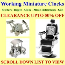 Miniature Clocks - Golf - Music - CLEARANCE SALE New Boxed SCROLL DOWN LIST 