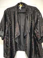 Gorgeous Next Sequined  Waterfall Style Cropped Jacket, Size 20