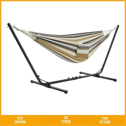Portable double cotton hammock - portable,
