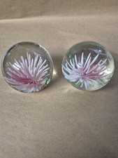 2 x Glass Paperweight with