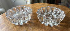 Pair of vintage glass ashtrays