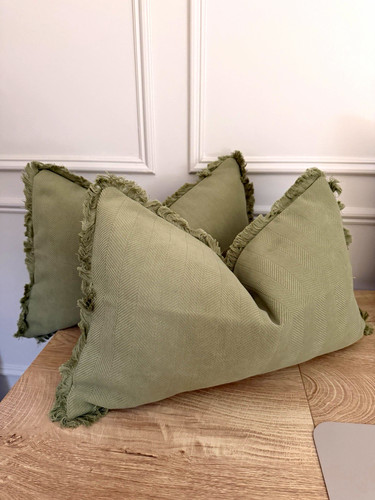 Set sage green fringe - 2,