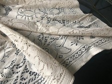 VINTAGE Cream Cotton Net Lace