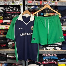 BARNET FC 2000 2001 AWAY CLUST.COM FULL KIT FOOTBALL SHIRT & SHORTS BEAVER Sz L