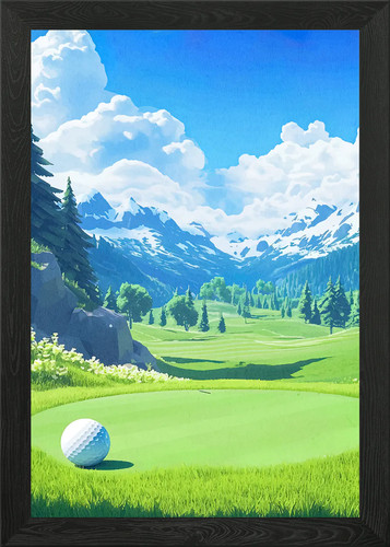 Golf course mountain view - course,