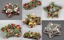 Candle Holders Wooden Twig Christmas Table Centerpiece Tealights Xmas Home Decor