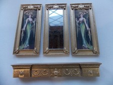 Dolls House Picture Frames Mirror 1 / 12 Th Scale Art Deco Frames With Pictures