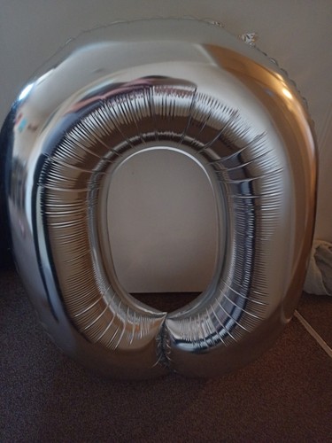 Inflatable silver foil balloon - silver,