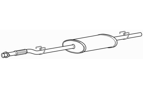 Centre exhaust middle silencer - centre,