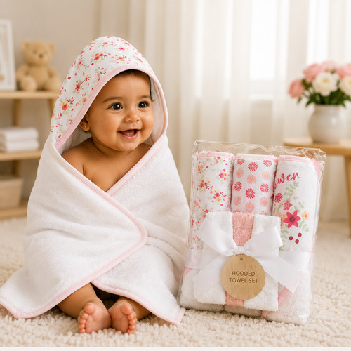 Baby girl hooded towel gift - hooded,