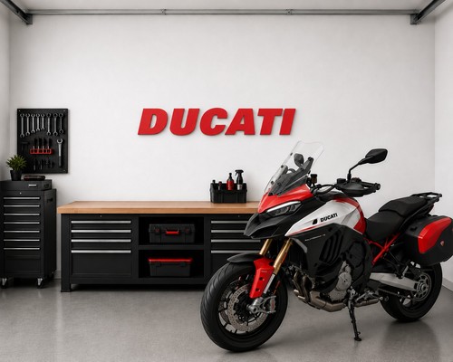 Ducati motorcycle logo - logo, 3d