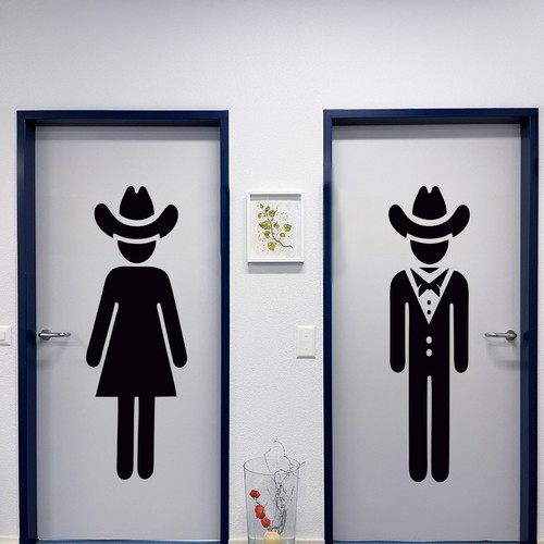 Sticker toilet male western - male,