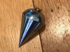 ANTIQUE MEDIUM STEEL PLUM BOB CARPENTER  TOOL UNMARKED BRASS TOPPED (D5)