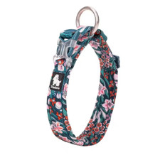 Adjustable Floral Padded Dog Collar 2XS - French Bulldog Jack Russell