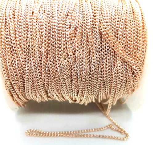 Very fine brass curb chain - fine,