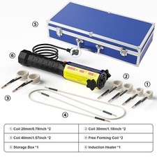 Flameless Magnetic Induction Heater Kit 8 Coils Aluminum Case LED Light 1200W