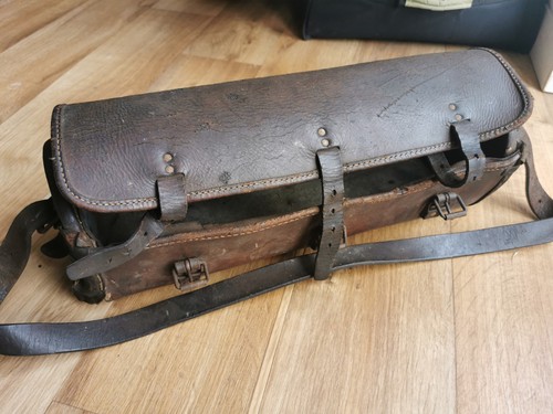 Vintage leather tool bag - leather, for
