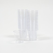Clear Disposable Plastic Shot Glasses - Pack of 30
