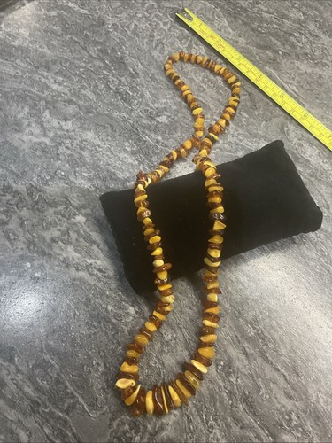 Graduated amber necklace - graduated, no