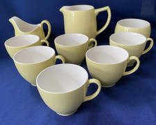 Simpsons Potteries Solian Ware Yellow Bundle of Coffee Cups Jugs & Sugar Bowl