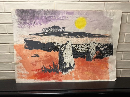 Original mid century - mid, woodcut