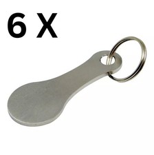 Reusable Supermarket shopping cart coin Trolley Release Key ring - Pack of 6