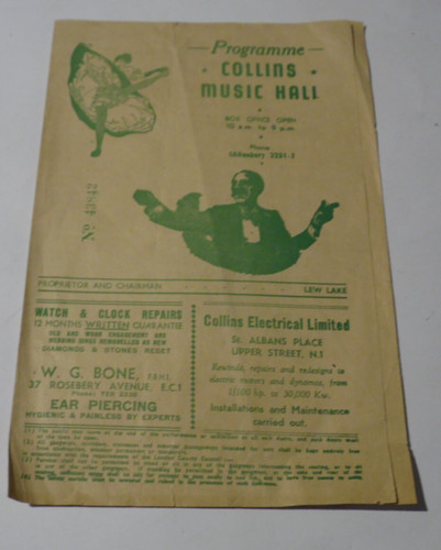 1954 programme for collins - 1954,