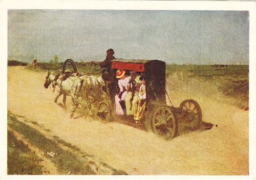 1956 russian postcard - 1956,
