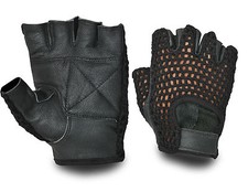 Leather Finger Less Gloves Gym
