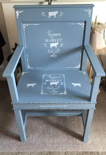 Vintage church chair farmers - vintage,