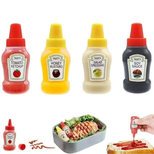 4pcs mini ketchup - ketchup, squeeze