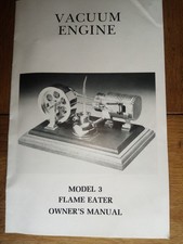 Live Vacuum Engine Model Kit of parts Flame Eater/Licker 'Solar Engines' Arizona