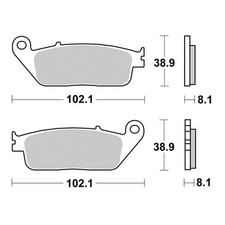 PAIR OF BRAKE PADS SBS 627 SP