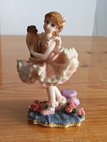 Ballerina holding harp - ballerina,