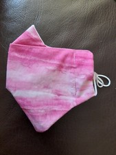 Tie dye pink/white, mask anti fog for glasses,washable,100% Cotton,comfortable. 