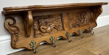 French Vintage Coat Rack Oak 5