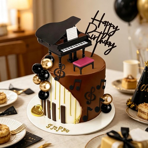 19pcs music cake - topper, guitar
