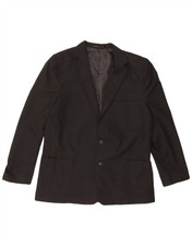 MARKS & SPENCER Boys 2 Button Blazer Jacket 14-15 Years Black Polyester DU01
