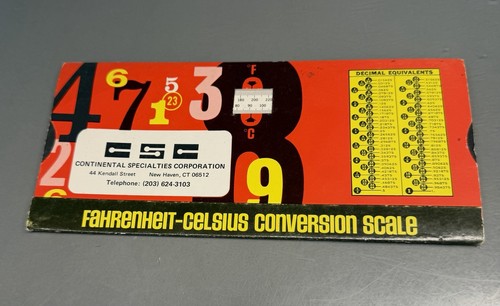 Vintage metric and temperature - and,