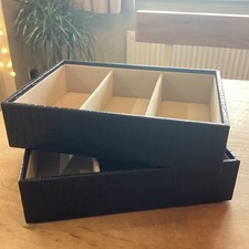 2 x Stackers navy croc classic