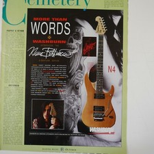 vintage 22x30cm magazine advert cutting WASHBURN N4 - NUNO BETTENCOURT