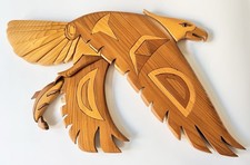 Large Eagle With Salmon