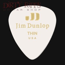 Dunlop Genuine Celluloid White Thin 0.46mm Guitar Picks Plectrums 1 - 36