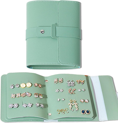 Green jewellery organiser - green,