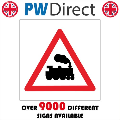 Sign train caution level - sign,