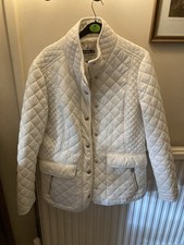 Joules Winter White/Cream Jacket/coat With Floral Lining Size 16